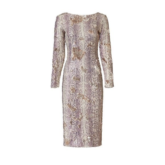 Dress The Population Python Sequin Emery Sheath Dress Size 1X - Picture 6 of 13